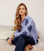 Blouse rayée brodée Flora
