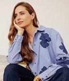 Blouse rayée brodée Flora