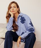 Blouse rayée brodée Flora