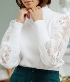 Pull Fleur à dentelle