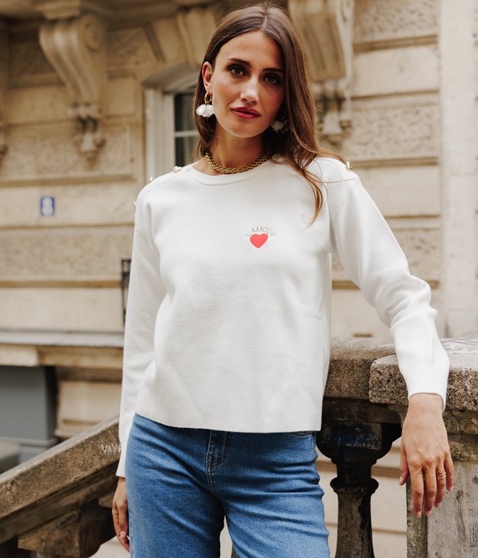 Sweat brodé Amour