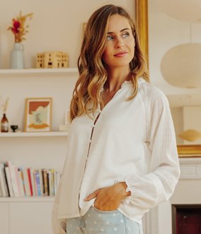 Chemise Elsa manches ajourées