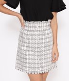 Jupe élastiquée en tweed