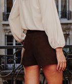 Jupe short en velours Lara 