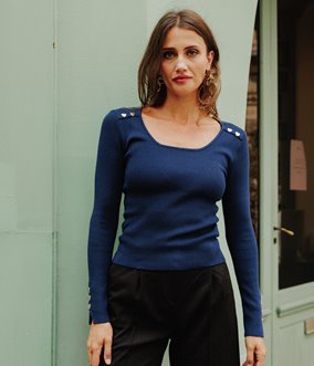 Pull col carré Cynthia