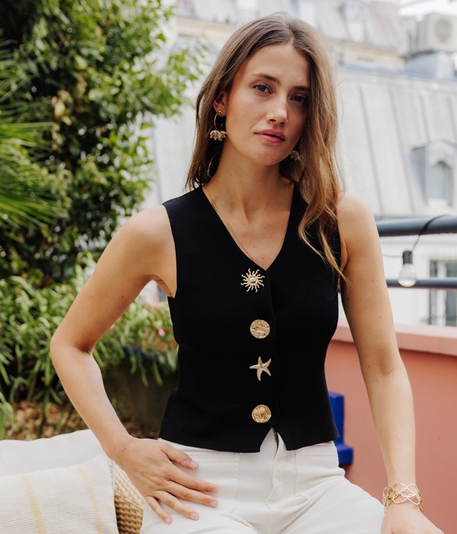 Gilet Stella à boutons