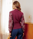 Pull manches brodées Maxence