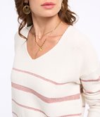 Pull rayé à paillettes Léon