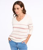 Pull rayé à paillettes Léon