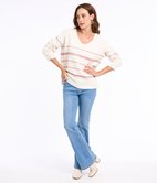 Pull rayé à paillettes Léon