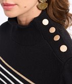 Pull marinière à boutons Marie