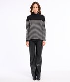 Pull marinière à boutons Marie