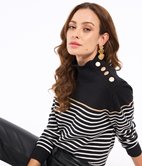 Pull marinière à boutons Marie