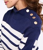 Pull marinière à boutons Gwladys