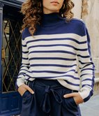 Pull marinière à boutons Gwladys