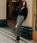 Jupe longue à boutons Noella