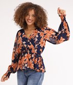 Top cache-cœur imprimé Omane