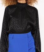 Top col montant satiné