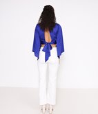 Top manches larges satiné