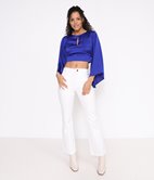 Top manches larges satiné