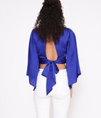 Top manches larges satiné