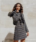 Jupe d'ensemble en tweed Eléa
