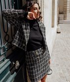 Jupe d'ensemble en tweed Eléa
